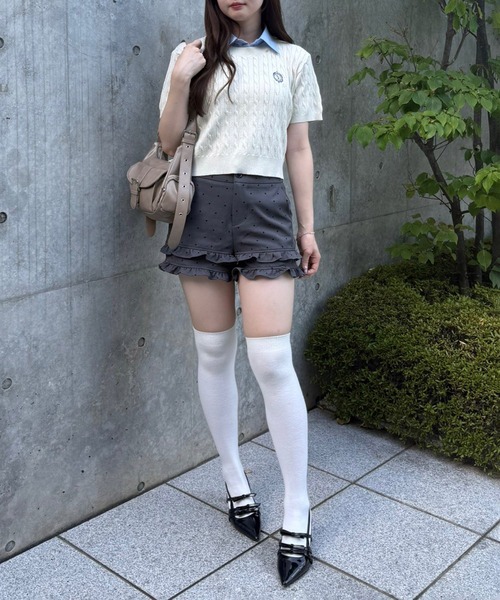 Another Branch olive des olive（アナザーブランチオリーブデオリーブ）の「2段フリルスカパン（その他パンツ・レディース・ドット/ブラウン/ブラック・FREE）」の16枚目の写真