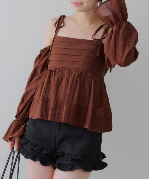 Another Branch olive des olive（アナザーブランチオリーブデオリーブ）の「2段フリルスカパン（その他パンツ・レディース・ドット/ブラウン/ブラック・FREE）」の20枚目の写真