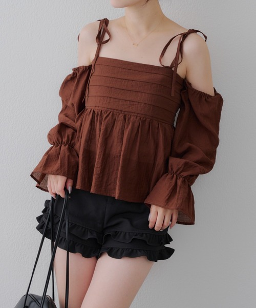 Another Branch olive des olive（アナザーブランチオリーブデオリーブ）の「2段フリルスカパン（その他パンツ・レディース・ドット/ブラウン/ブラック・FREE）」の9枚目の写真