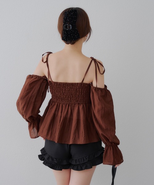 Another Branch olive des olive（アナザーブランチオリーブデオリーブ）の「2段フリルスカパン（その他パンツ・レディース・ドット/ブラウン/ブラック・FREE）」の10枚目の写真