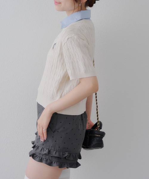 Another Branch olive des olive（アナザーブランチオリーブデオリーブ）の「2段フリルスカパン（その他パンツ・レディース・ドット/ブラウン/ブラック・FREE）」の14枚目の写真