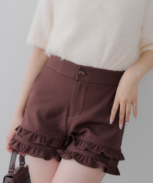 Another Branch olive des olive（アナザーブランチオリーブデオリーブ）の「2段フリルスカパン（その他パンツ・レディース・ドット/ブラウン/ブラック・FREE）」の5枚目の写真