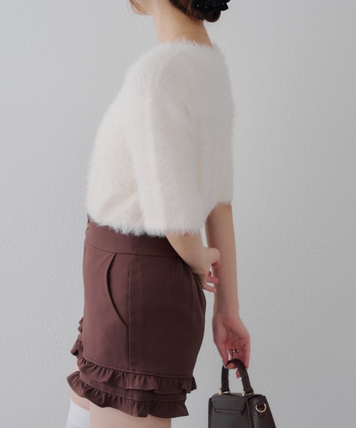 Another Branch olive des olive（アナザーブランチオリーブデオリーブ）の「2段フリルスカパン（その他パンツ・レディース・ドット/ブラウン/ブラック・FREE）」の7枚目の写真