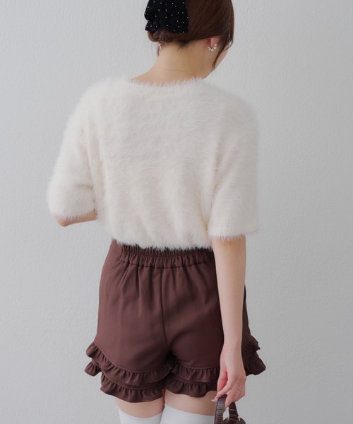 Another Branch olive des olive（アナザーブランチオリーブデオリーブ）の「2段フリルスカパン（その他パンツ・レディース・ドット/ブラウン/ブラック・FREE）」の8枚目の写真