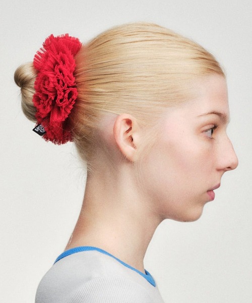 GOOD SQUISH(グッドスクイッシュ)の「【GOOD SQUISH】Cowboy Silk Tutu チュールレースシュシュ ギフト プレゼント(シュシュ・レディース・ライトピンク/ブラック・FREE)」の9枚目の写真