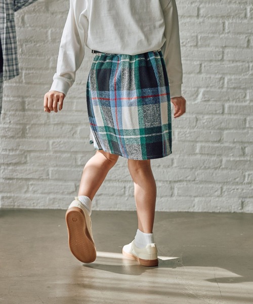 FOUND GOOD（ファウンドグッド）の「G/チェックキルトスカート（スカート・キッズ・レッド系/グリーン・140cm/130cm/150cm/120cm）」の6枚目の写真