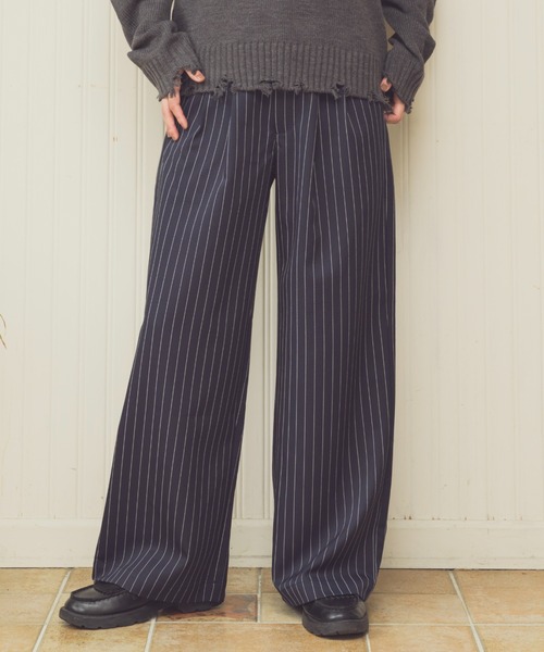 Striped Slacks - ストライプスラックス -（スラックス）｜Zooodle