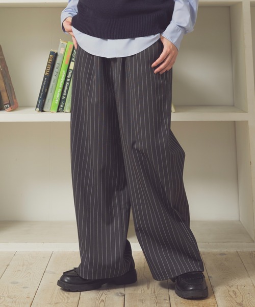 Striped Slacks - ストライプスラックス -（スラックス）｜Zooodle