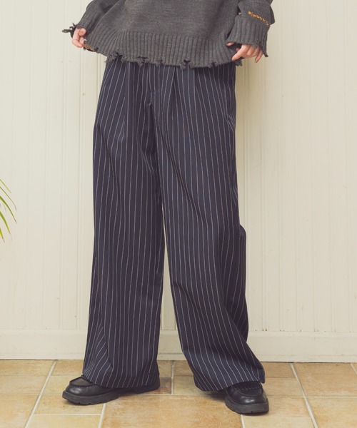 Striped Slacks - ストライプスラックス -（スラックス）｜Zooodle