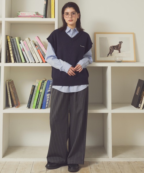 Zooodle（ズードル）の「Striped Slacks - ストライプスラックス -（スラックス・メンズ・ネイビー/グレー・LARGE/MEDIUM）」の5枚目の写真