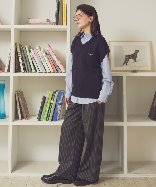 Zooodle（ズードル）の「Striped Slacks - ストライプスラックス -（スラックス・メンズ・ネイビー/グレー・LARGE/MEDIUM）」の4枚目の写真