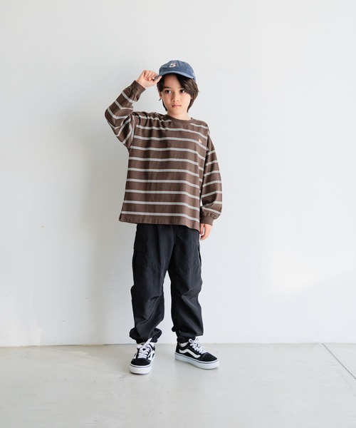 BAYFLOW（ベイフロー）の「[トレンドのワイドシルエット♪]SNOWボーダーTシャツ(KIDS)（Tシャツ/カットソー・キッズ・オフホワイト/ブラウン/チャコール・110cm/150cm/120cm/130cm/140cm）」の6枚目の写真
