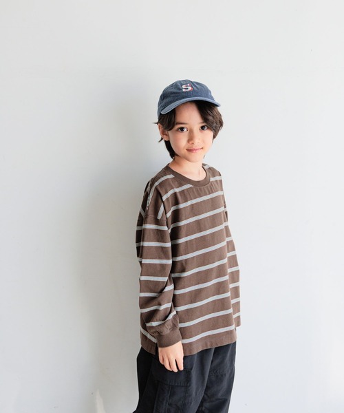 BAYFLOW（ベイフロー）の「[トレンドのワイドシルエット♪]SNOWボーダーTシャツ(KIDS)（Tシャツ/カットソー・キッズ・オフホワイト/ブラウン/チャコール・110cm/150cm/120cm/130cm/140cm）」の8枚目の写真