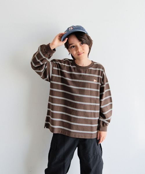BAYFLOW（ベイフロー）の「[トレンドのワイドシルエット♪]SNOWボーダーTシャツ(KIDS)（Tシャツ/カットソー・キッズ・オフホワイト/ブラウン/チャコール・110cm/150cm/120cm/130cm/140cm）」の9枚目の写真