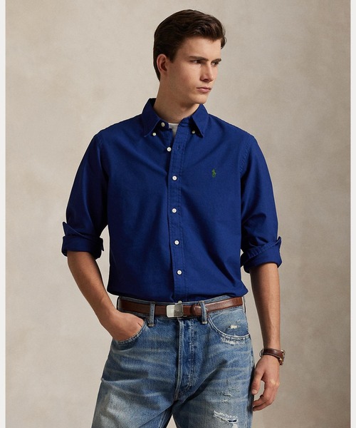 POLO RALPH LAUREN(ポロ ラルフ ローレン)の「クラシック フィット ガーメントダイド オックスフォード シャツ(シャツ/ブラウス・メンズ・ブルー・S/M/L/XL/XS/XXL)」の1枚目の写真