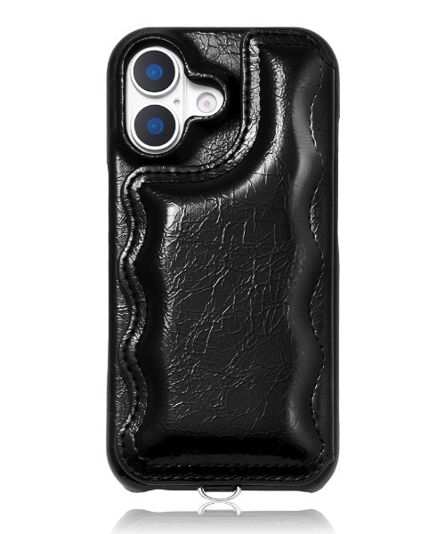 Wavy Puff Case iPhone17 iPhone17Pro 背面収納 iPhoneケース