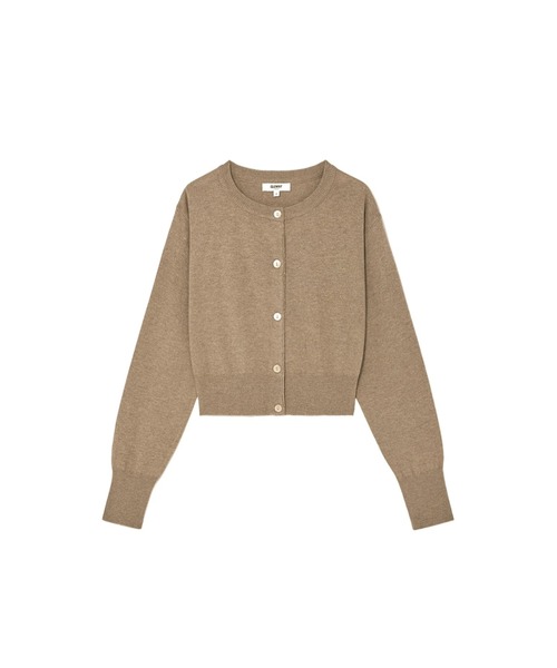 GLOWNY（グロウニ―）の「G CLASSIC WOOL CARDIGAN（カーディガン/ボレロ・レディース・ブラック/ブラウン/グレー・SMALL/MEDIUM）」の4枚目の写真