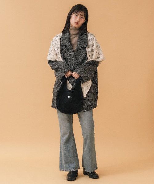 Story mfg クロシェ編み スカーフ ストール Story mfg クロシェ編み スカーフ ストール