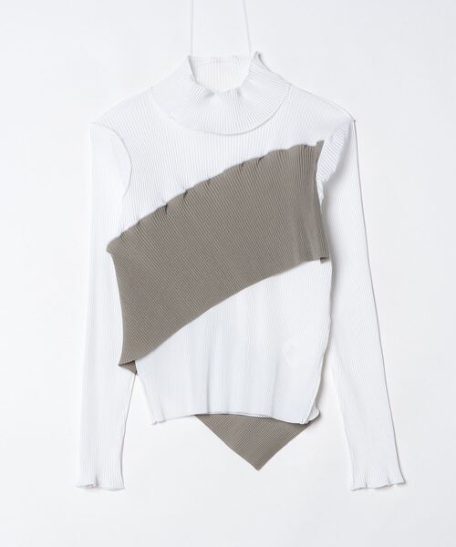 kotohayokozawa（コトハヨコザワ）の「kotohayokozawa SPIRAL WAVE LONG SLEEVE TOP HIGH NECK TY TDX5A-SPL02（Tシャツ/カットソー・レディース・ブラック/グレー/ベージュ/ネイビー/ブラウン/ホワイト・FREE）」の2枚目の写真