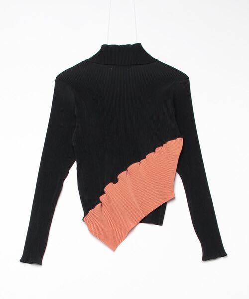 kotohayokozawa todo 長袖トップス コトハヨコザワ セール】kotohayokozawa SPIRAL WAVE LONG SLEEVE TOP HIGH NECK TY