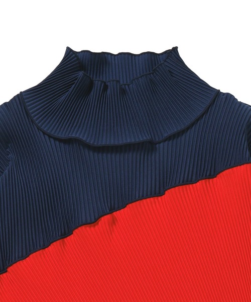 kotohayokozawa（コトハヨコザワ）の「kotohayokozawa SPIRAL WAVE LONG SLEEVE TOP HIGH NECK TY TDX5A-SPL02（Tシャツ/カットソー・レディース・ブラック/グレー/ベージュ/ネイビー/ブラウン/ホワイト・FREE）」の9枚目の写真