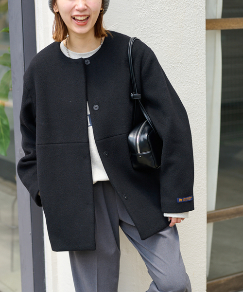 スーパーファインビーバークルーネックコート JOURNAL STANDARD relume（ジャーナルスタンダード レリューム