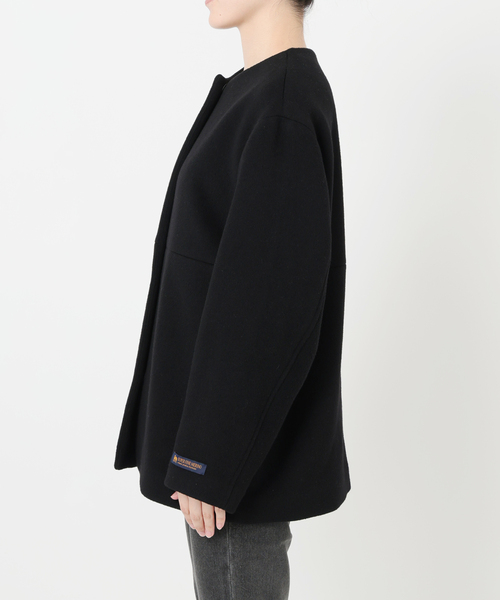 極美品✨ジャーナルスタンダード 別注 スーパーファインビーバークルーネックコート 追加》スーパーファインビーバークルーネックコート（ノーカラー