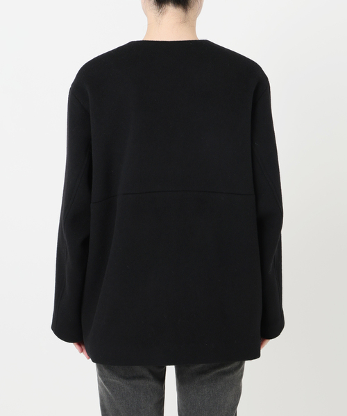 JOURNAL STANDARD relumeコート ジャーナルスタンダード 追加》スーパーファインビーバークルーネックコート（ノーカラー