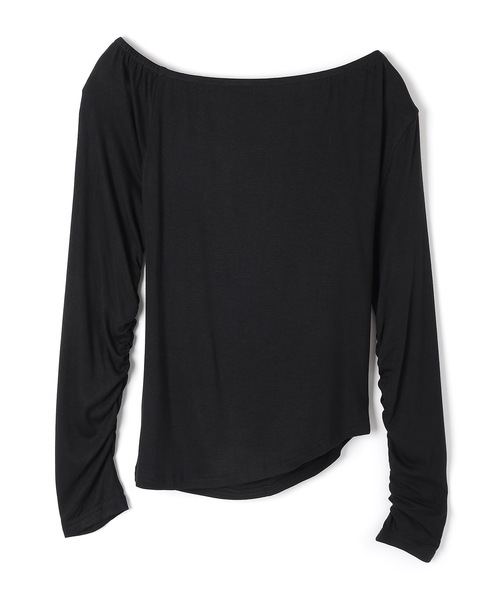 M DOLLY(エムドリー)の「half heart vortice tops/ハーフハートヴォルティチェトップス(Tシャツ/カットソー・レディース・グレー/ブラック・FREE)」の16枚目の写真
