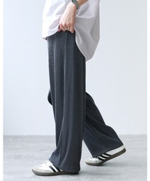 ストライププリーツパンツ