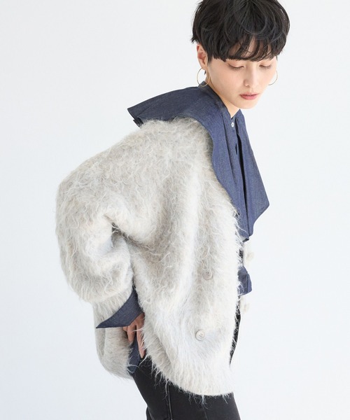 BARNYARDSTORM（バンヤードストーム）の「BARNYARDSTORM / ダンガリービッグカラーブラウス/ マシンウォッシャブル【JAPAN FABRIC】（シャツ/ブラウス・レディース・ダークブルー・FREE）」の12枚目の写真