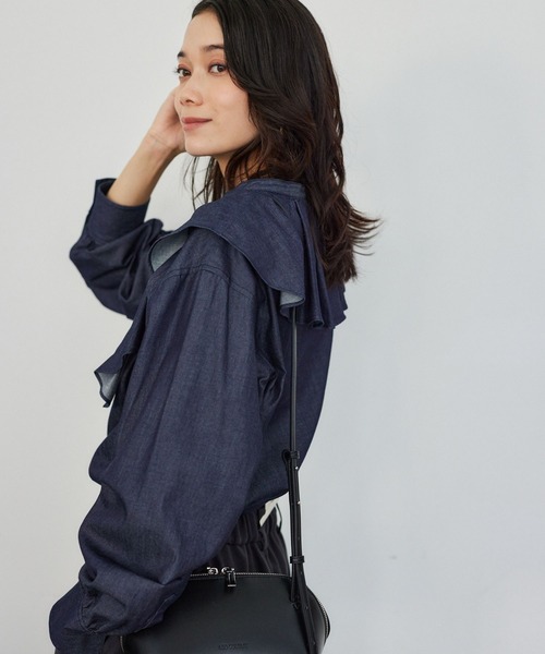 BARNYARDSTORM（バンヤードストーム）の「BARNYARDSTORM / ダンガリービッグカラーブラウス/ マシンウォッシャブル【JAPAN FABRIC】（シャツ/ブラウス・レディース・ダークブルー・FREE）」の22枚目の写真