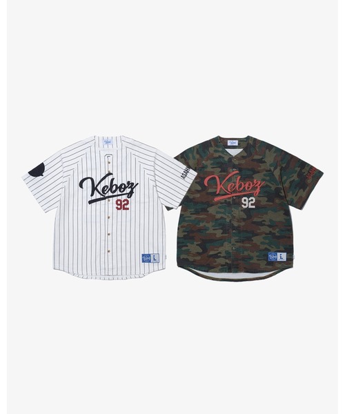 KEBOZ（ケボズ）の「CLASSIC BASEBALL JERSEY（シャツ/ブラウス・メンズ・ストライプ/カモフラージュ・M/L/XL）」の7枚目の写真