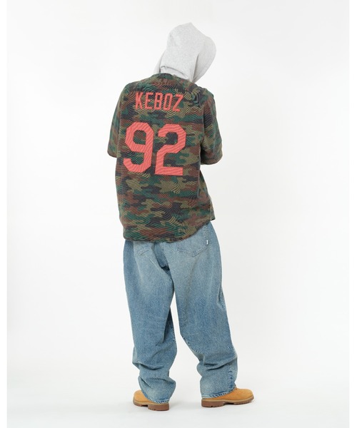 KEBOZ（ケボズ）の「CLASSIC BASEBALL JERSEY（シャツ/ブラウス・メンズ・ストライプ/カモフラージュ・M/L/XL）」の6枚目の写真