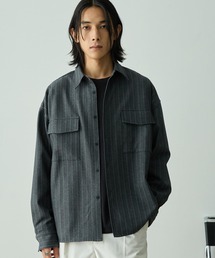 【セットアップ対応】ウールライクファブリックコンフォートリラックスCPOシャツ
