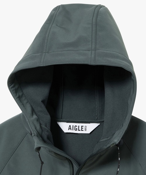 AIGLE(エーグル)の「ソフトシェル フリースジャケット(ブルゾン・メンズ・グレー/ブラック・XL/M/S/L)」の4枚目の写真