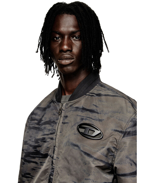 メンズ カモフラージュ ジップアップブルゾン J-KEPES-DLBZ（ナイロン