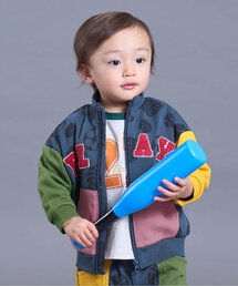 BIT'Z（ビッツ）の「ワッペン付き色んなボール総柄トラックジャケット（ブルゾン・キッズ）」