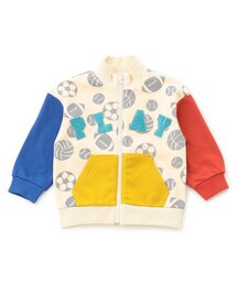 BIT'Z（ビッツ）の「ワッペン付き色んなボール総柄トラックジャケット（ブルゾン）」