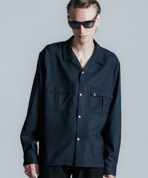 CRIMIE（クライミー）の「WOOL SHIRT（シャツ/ブラウス・メンズ・ブラック/グリーン/ネイビー・M/L/XL/XXL）」の3枚目の写真