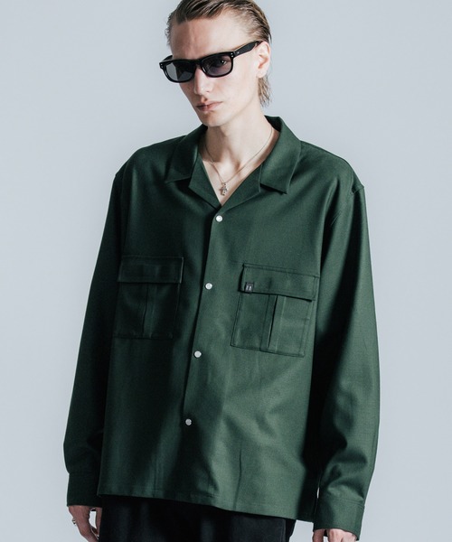 CRIMIE（クライミー）の「WOOL SHIRT（シャツ/ブラウス・メンズ・ブラック/グリーン/ネイビー・M/L/XL/XXL）」の2枚目の写真