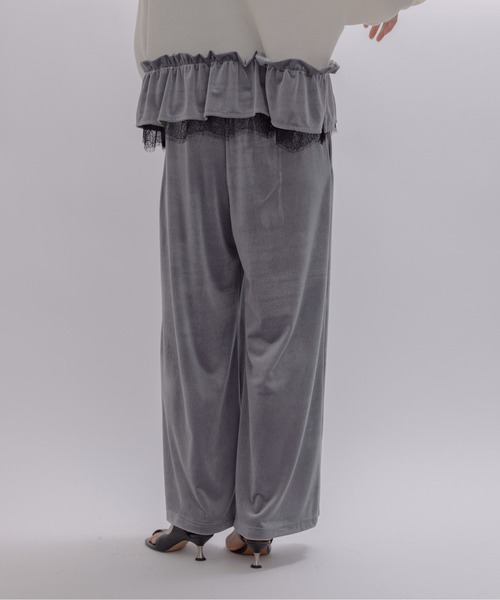 アシメサイドレースベロアパンツ Eimee Law│Eimee Law & LHELBIE 公式