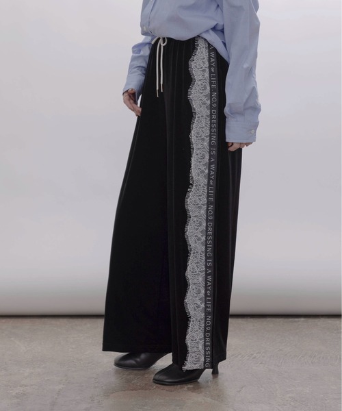 アシメサイドレースベロアパンツ Eimee Law│Eimee Law & LHELBIE 公式