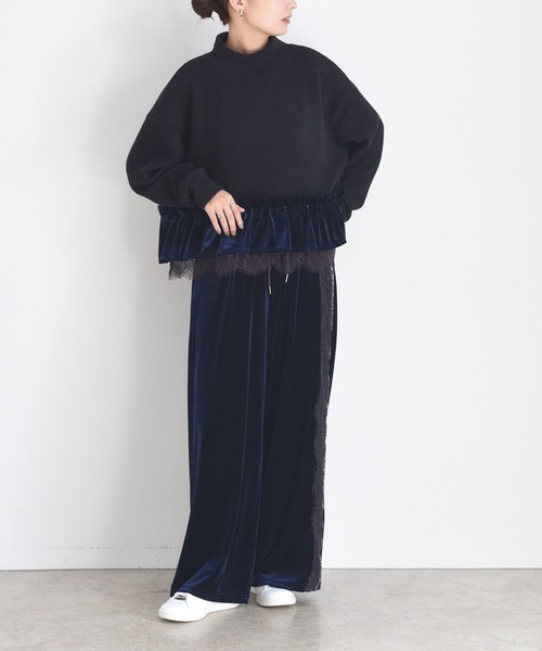 アシメサイドレースベロアパンツ Eimee Law│Eimee Law & LHELBIE 公式