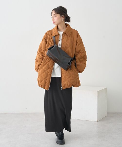 セール】【WEB限定】ダブルステッチキルティングコート（ブルゾン
