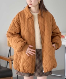 earth music&ecology | 【WEB限定】ダブルステッチキルティングコート(ブルゾン)