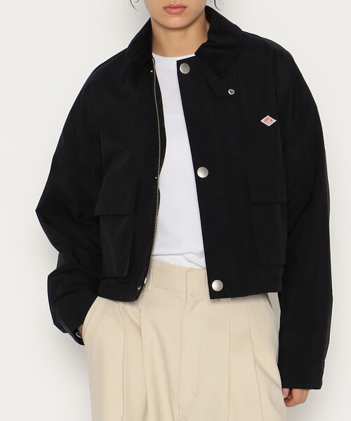 WOMEN'S NYLON TAFFETA SHORT JACKET ブラック DANTON（ダントン）の「WOMEN'S NYLON TAFFETA SHORT JACKET（ブルゾン