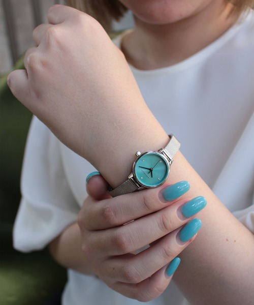 OLIVIA BURTON(オリビアバートン)の「「OLIVIA BURTON/オリビアバートン」 クラシック - ミニダイアル シルバー メッシュ 23mm(アナログ腕時計・メンズ・ターコイズブルー/ベビーピンク・FREE)」の4枚目の写真