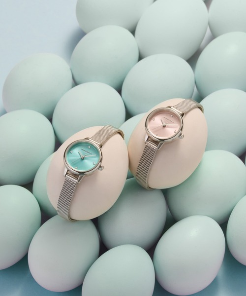 OLIVIA BURTON(オリビアバートン)の「「OLIVIA BURTON/オリビアバートン」 クラシック - ミニダイアル シルバー メッシュ 23mm(アナログ腕時計・メンズ・ターコイズブルー/ベビーピンク・FREE)」の5枚目の写真