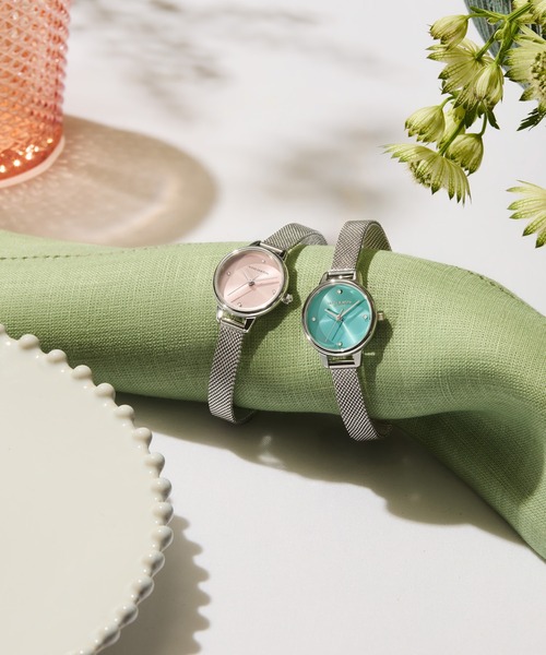 OLIVIA BURTON(オリビアバートン)の「「OLIVIA BURTON/オリビアバートン」 クラシック - ミニダイアル シルバー メッシュ 23mm(アナログ腕時計・メンズ・ターコイズブルー/ベビーピンク・FREE)」の6枚目の写真